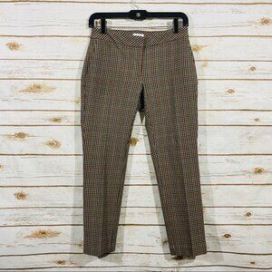 New Women’s J. Jill Plaid Zip Fly Cropped Pants  4